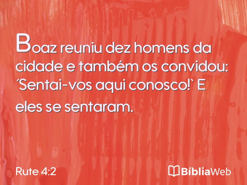 Rute 4:2 em imagem para compartilhar