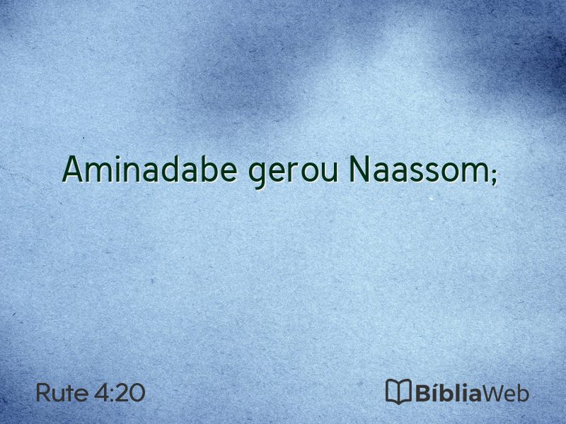 Rute 4:20 em imagem para compartilhar