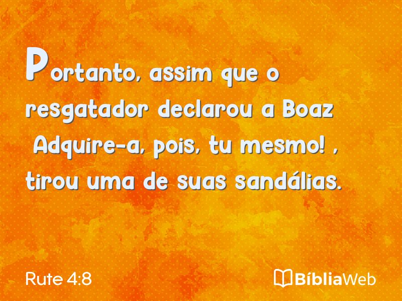 Rute 4:8 em imagem para compartilhar