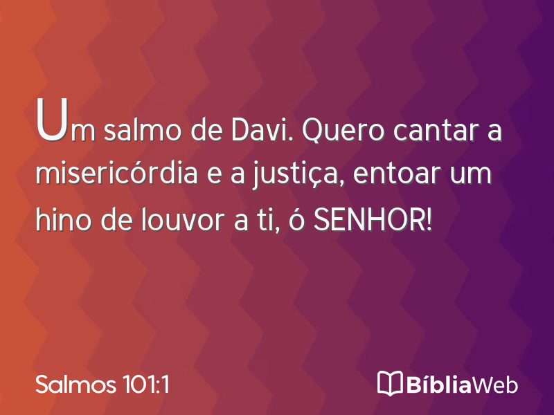 Salmos 101:1 em imagem para compartilhar