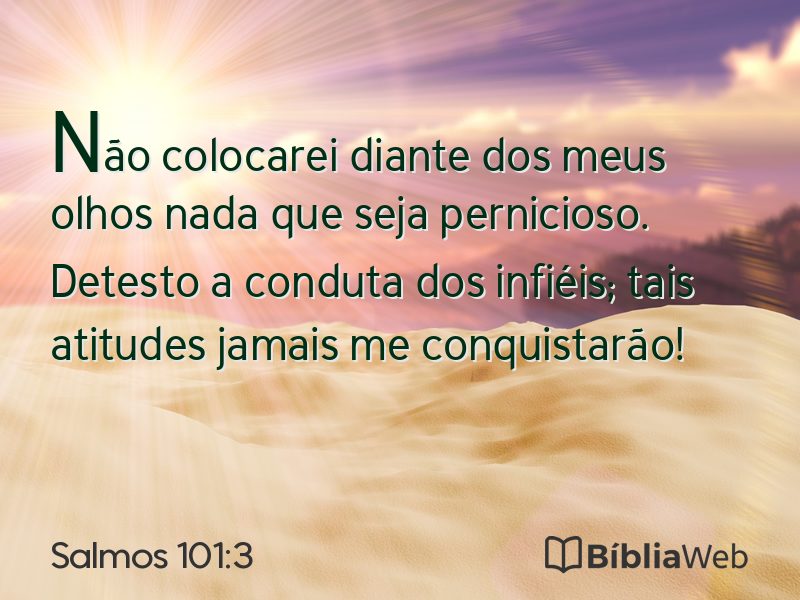 Salmos 101:3 em imagem para compartilhar