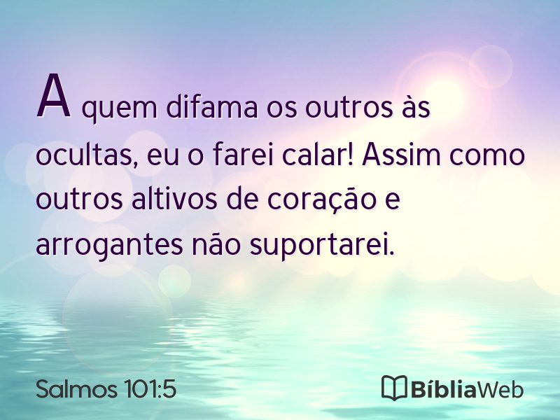 Salmos 101:5 em imagem para compartilhar