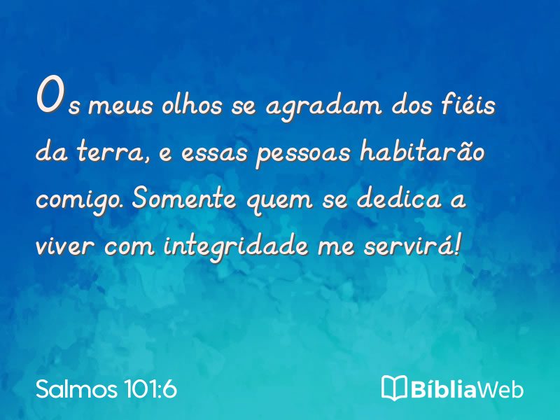 Salmos 101:6 em imagem para compartilhar