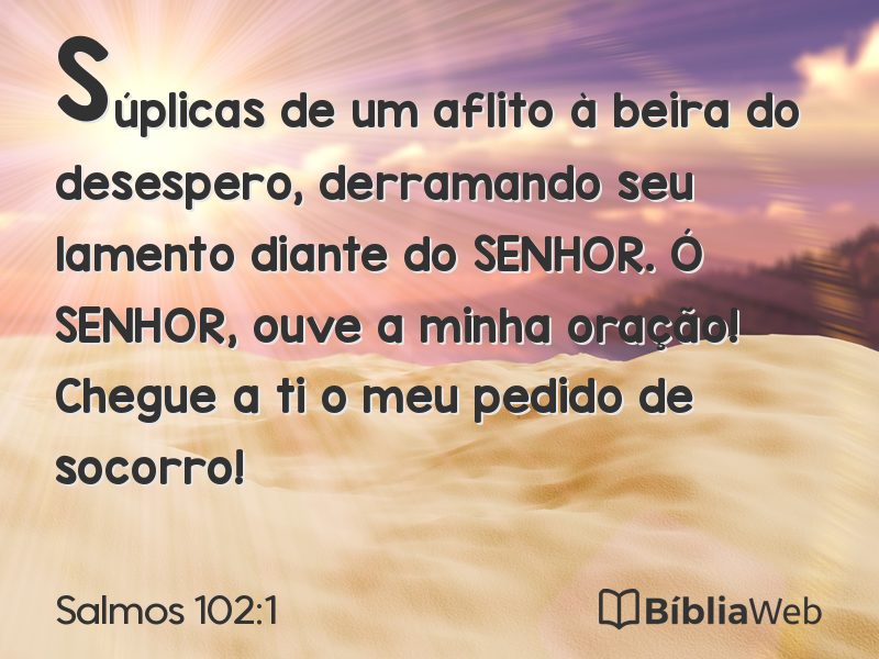 Salmos 102:1 em imagem para compartilhar