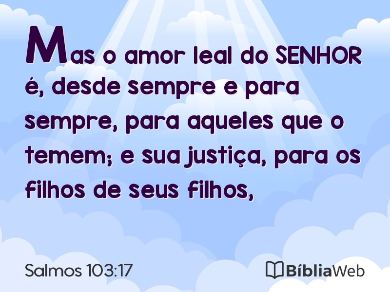 Salmos 103:17 em imagem para compartilhar