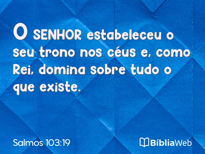 Salmos 103:19 em imagem para compartilhar