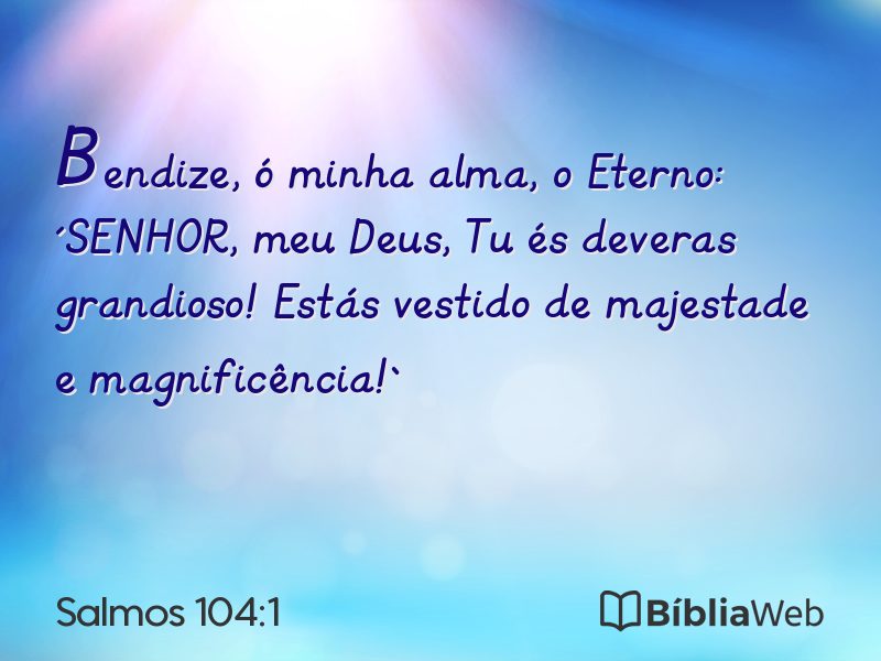 Salmos 104:1 em imagem para compartilhar