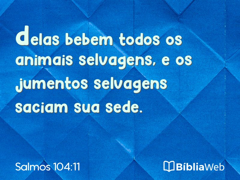 Salmos 104:11 em imagem para compartilhar
