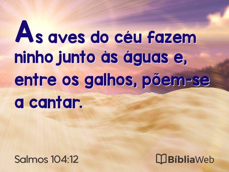 Salmos 104:12 em imagem para compartilhar