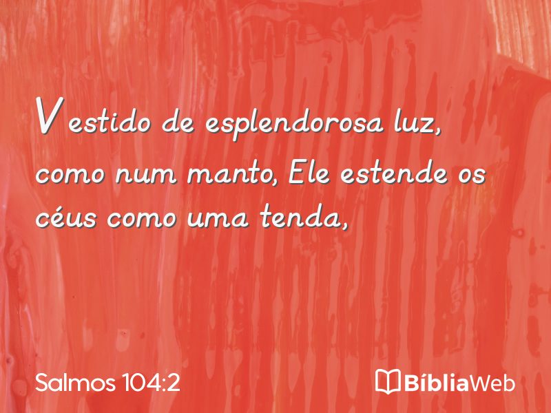 Salmos 104:2 em imagem para compartilhar