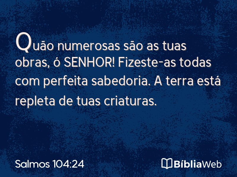 Salmos 104:24 em imagem para compartilhar