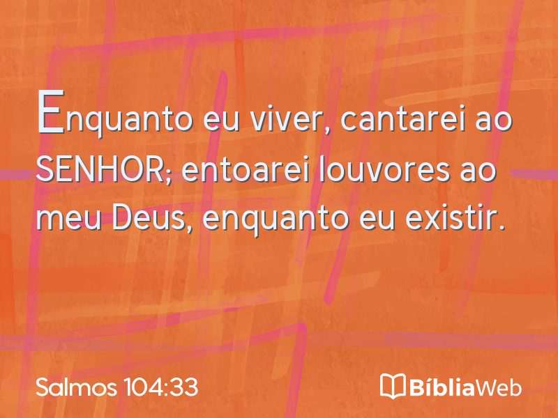Salmos 104:33 em imagem para compartilhar