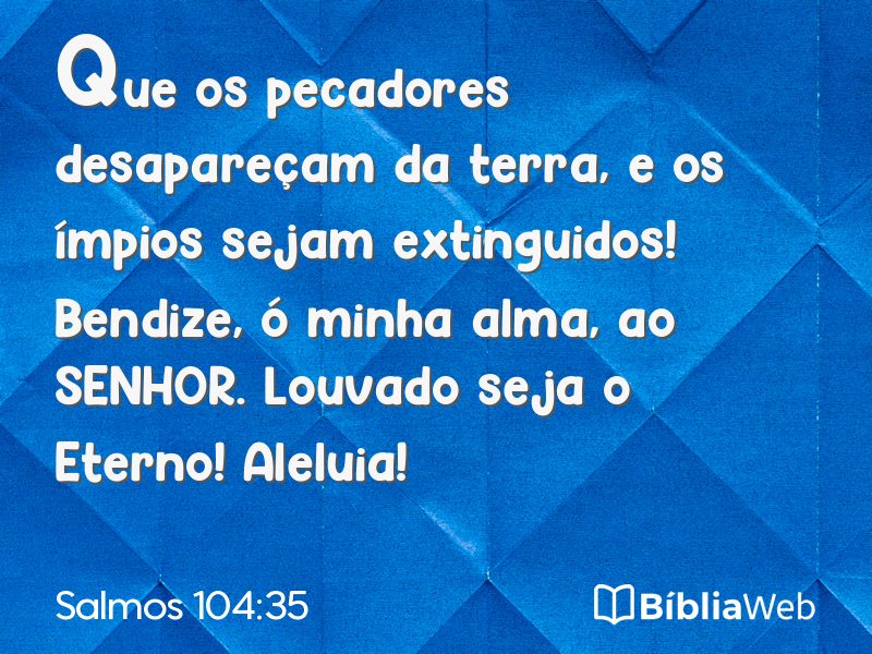 Salmos 104:35 em imagem para compartilhar