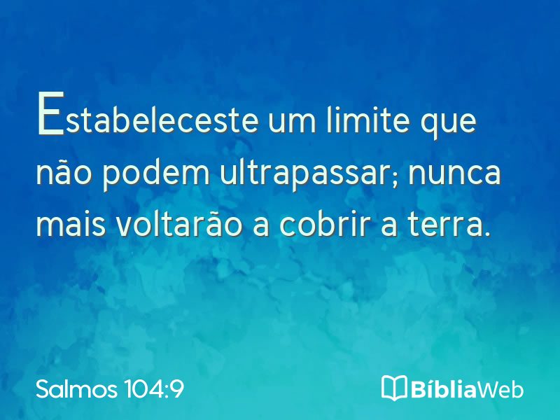 Salmos 104:9 em imagem para compartilhar