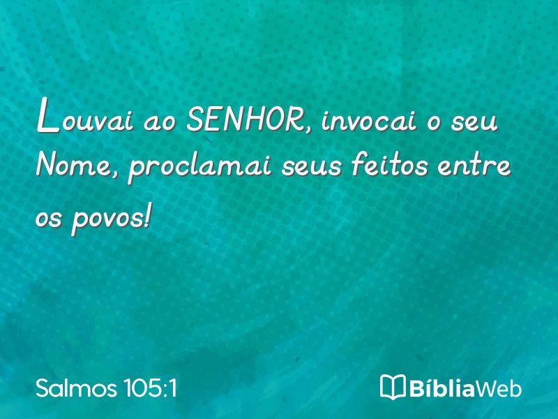 Salmos 105:1 em imagem para compartilhar