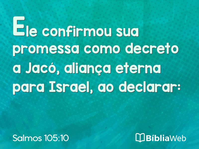 Salmos 105:10 em imagem para compartilhar