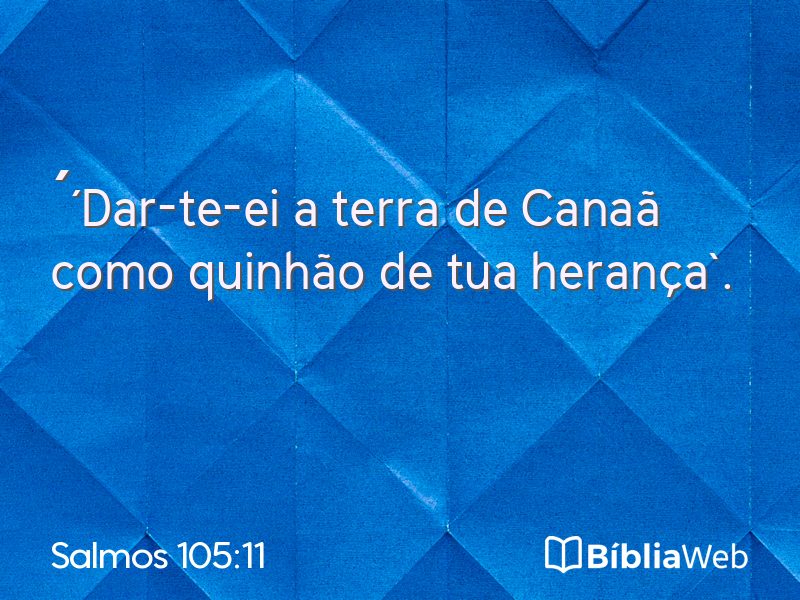 Salmos 105:11 em imagem para compartilhar