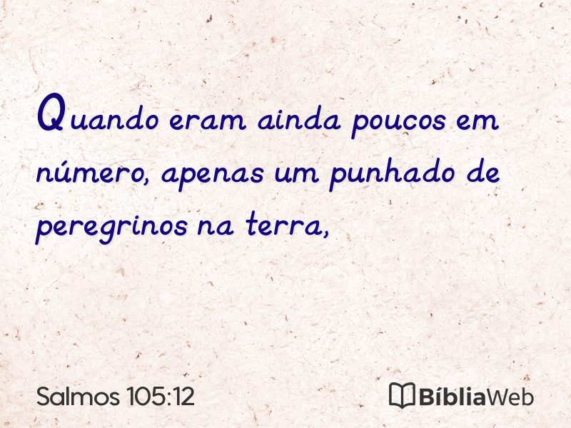 Salmos 105:12 em imagem para compartilhar