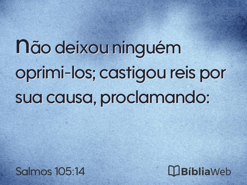 Salmos 105:14 em imagem para compartilhar
