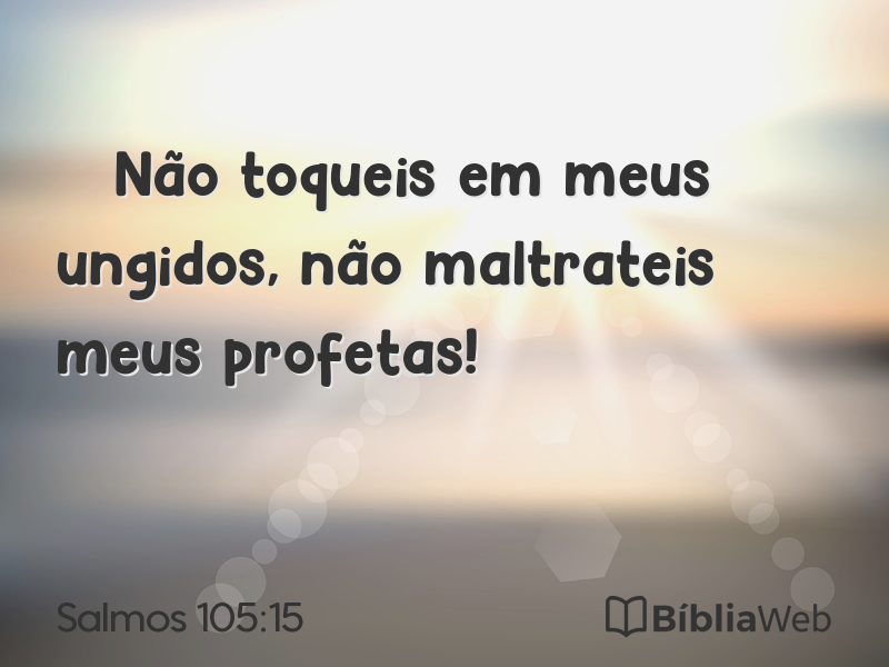 Salmos 105:15 em imagem para compartilhar