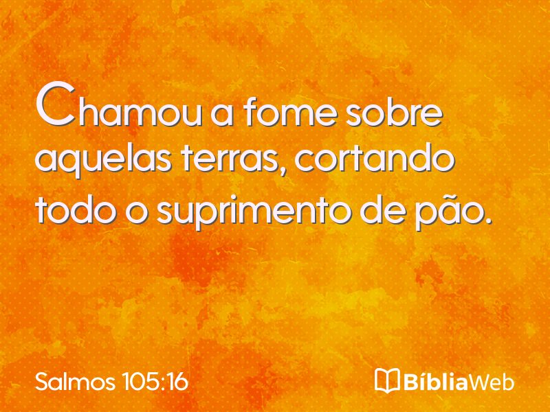 Salmos 105:16 em imagem para compartilhar