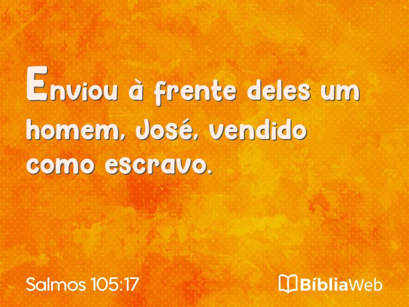Salmos 105:17 em imagem para compartilhar
