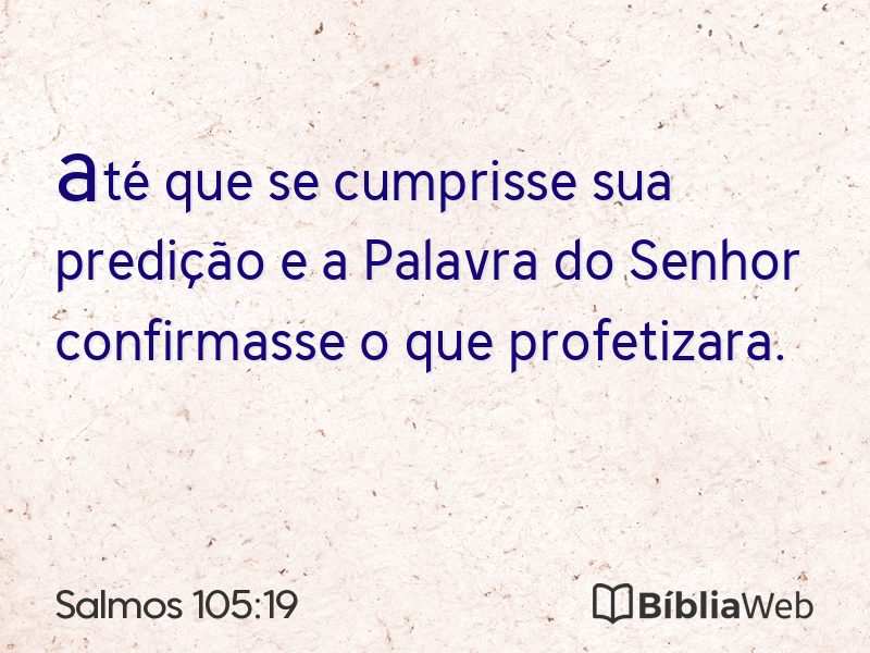 Salmos 105:19 em imagem para compartilhar