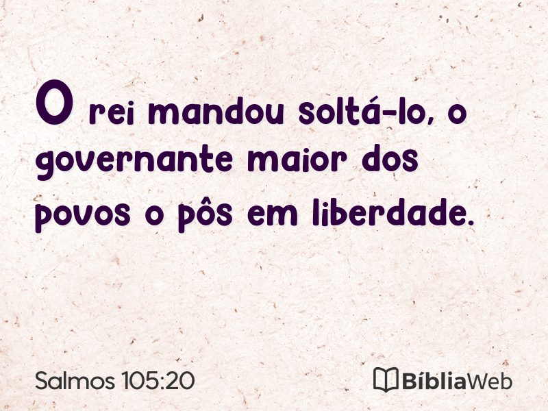 Salmos 105:20 em imagem para compartilhar