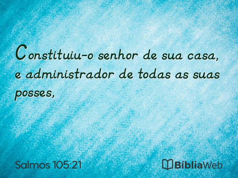Salmos 105:21 em imagem para compartilhar