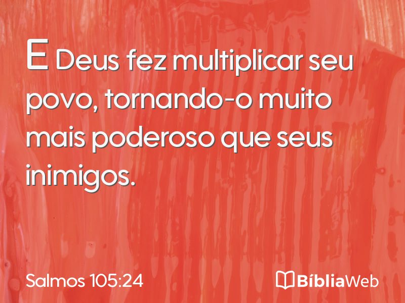 Salmos 105:24 em imagem para compartilhar