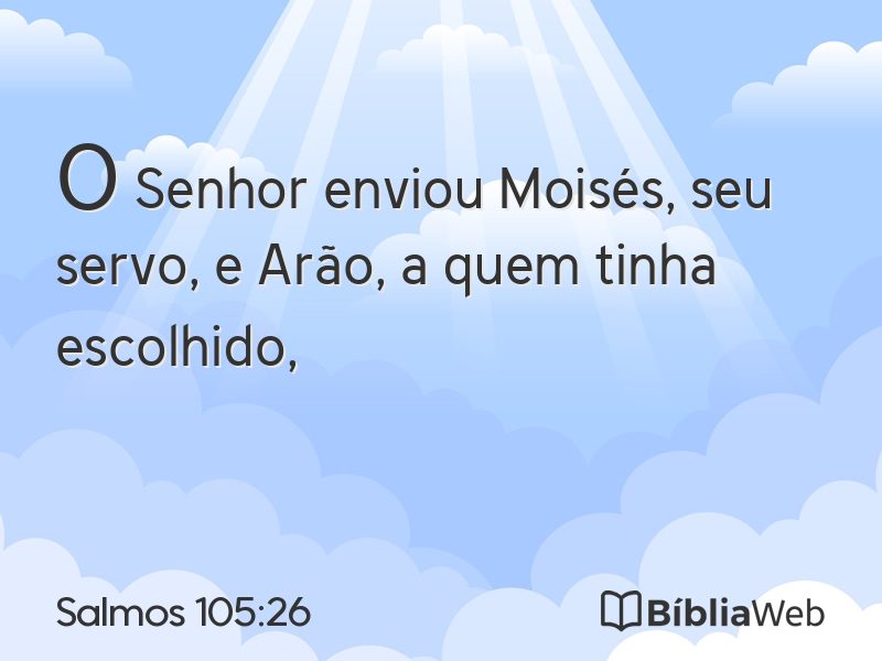 Salmos 105:26 em imagem para compartilhar