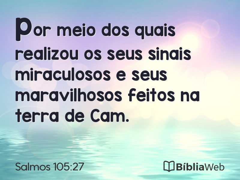 Salmos 105:27 em imagem para compartilhar