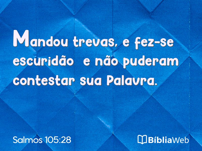 Salmos 105:28 em imagem para compartilhar