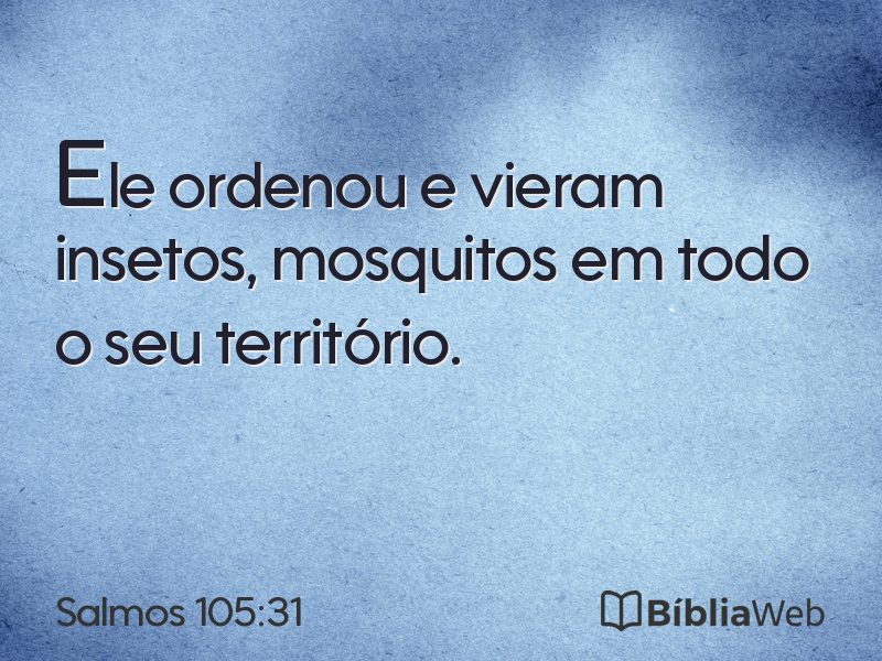 Salmos 105:31 em imagem para compartilhar