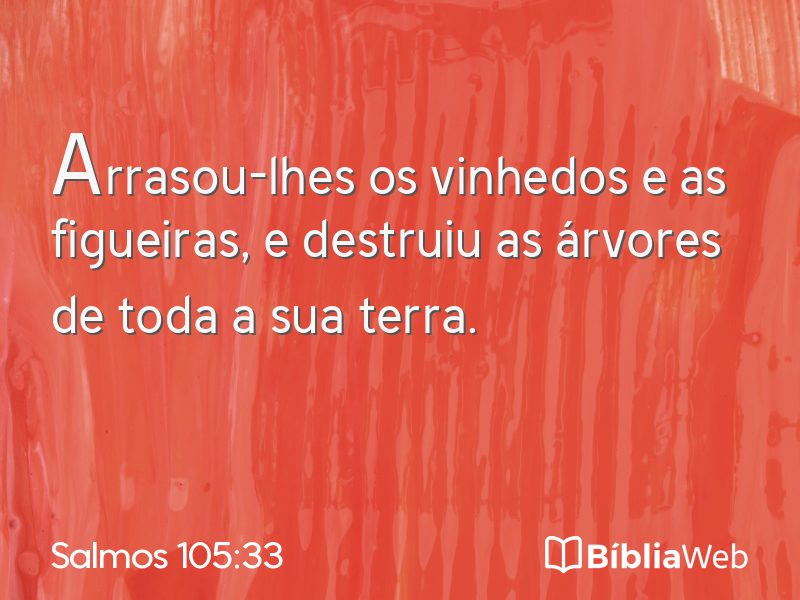 Salmos 105:33 em imagem para compartilhar