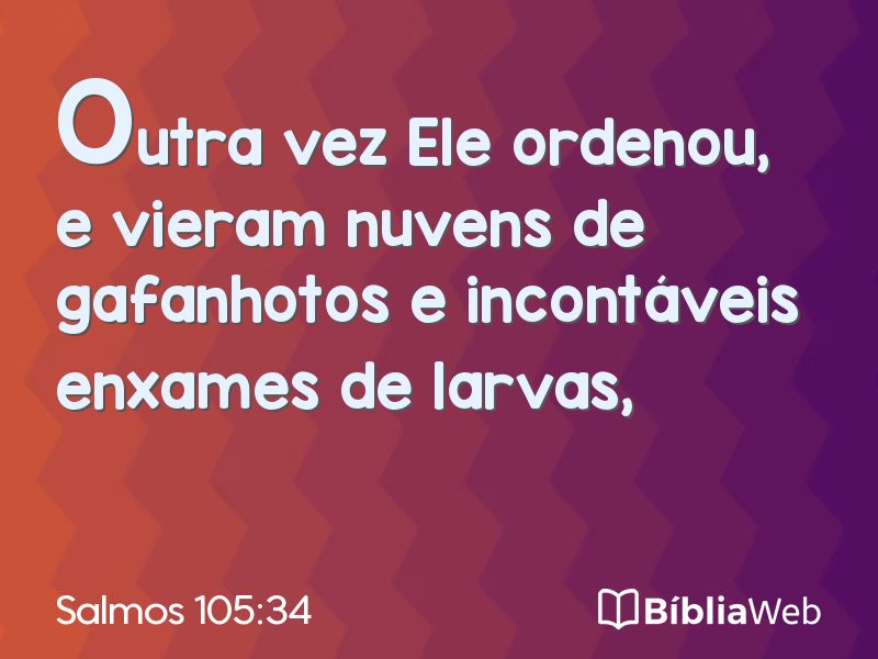 Salmos 105:34 em imagem para compartilhar