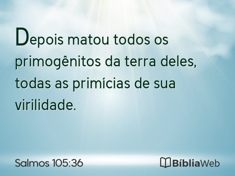 Salmos 105:36 em imagem para compartilhar