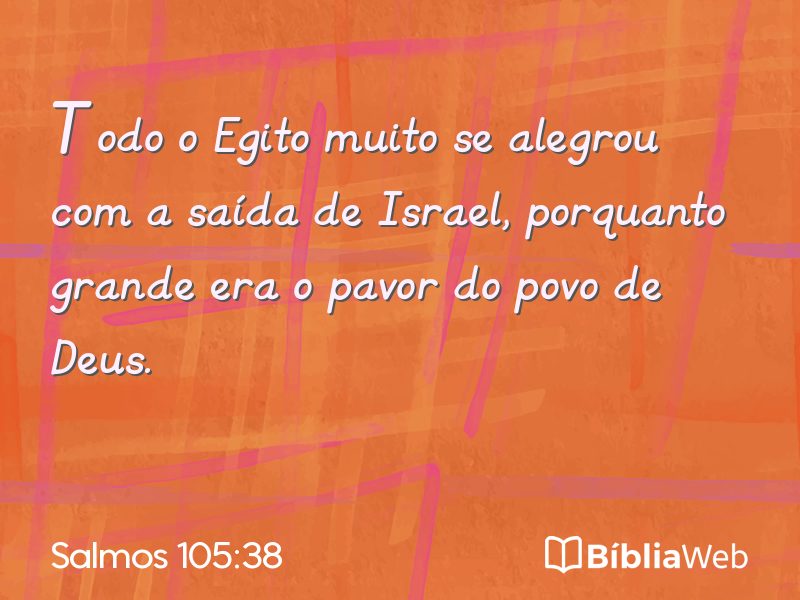 Salmos 105:38 em imagem para compartilhar