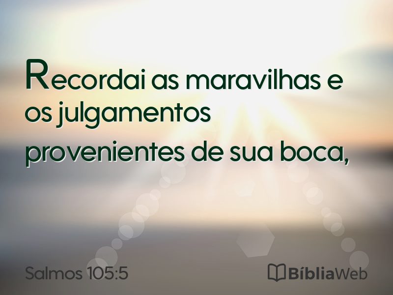 Salmos 105:5 em imagem para compartilhar