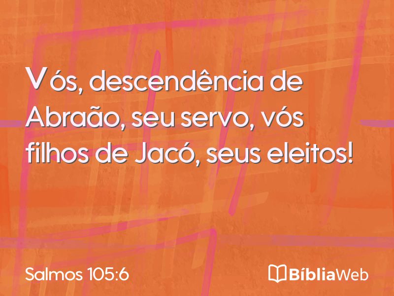 Salmos 105:6 em imagem para compartilhar