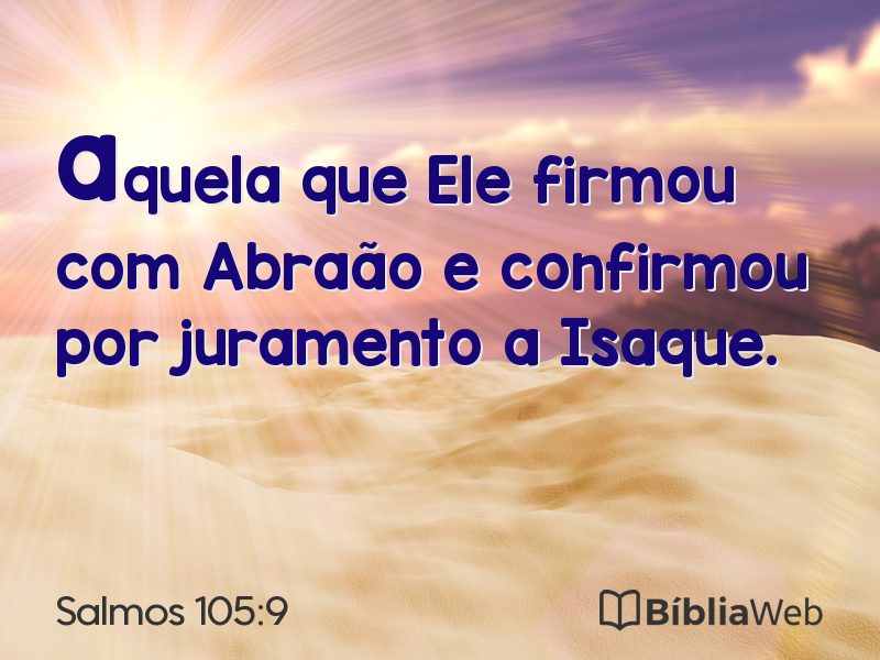 Salmos 105:9 em imagem para compartilhar