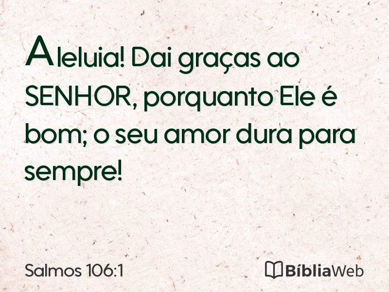 Salmos 106:1 em imagem para compartilhar