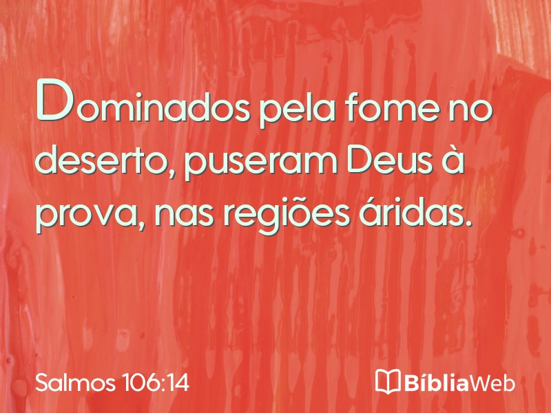 Salmos 106:14 em imagem para compartilhar