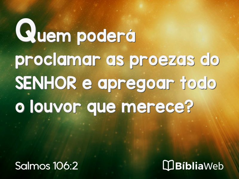 Salmos 106:2 em imagem para compartilhar