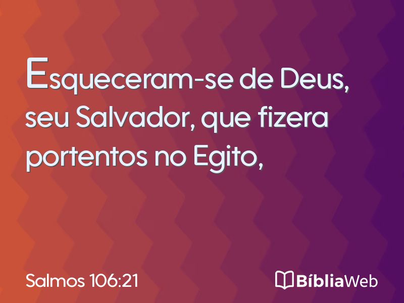 Salmos 106:21 em imagem para compartilhar
