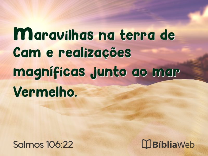 Salmos 106:22 em imagem para compartilhar