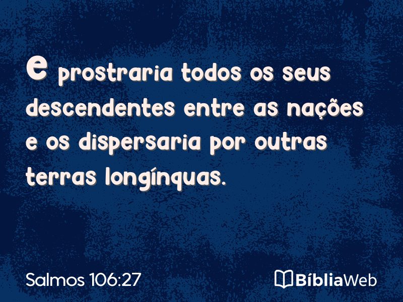 Salmos 106:27 em imagem para compartilhar