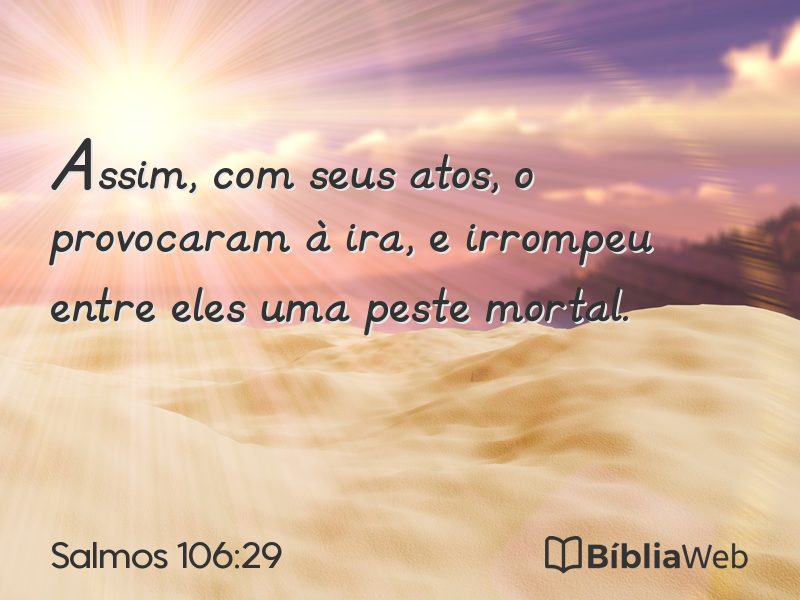 Salmos 106:29 em imagem para compartilhar