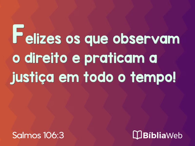 Salmos 106:3 em imagem para compartilhar