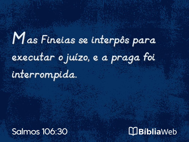 Salmos 106:30 em imagem para compartilhar